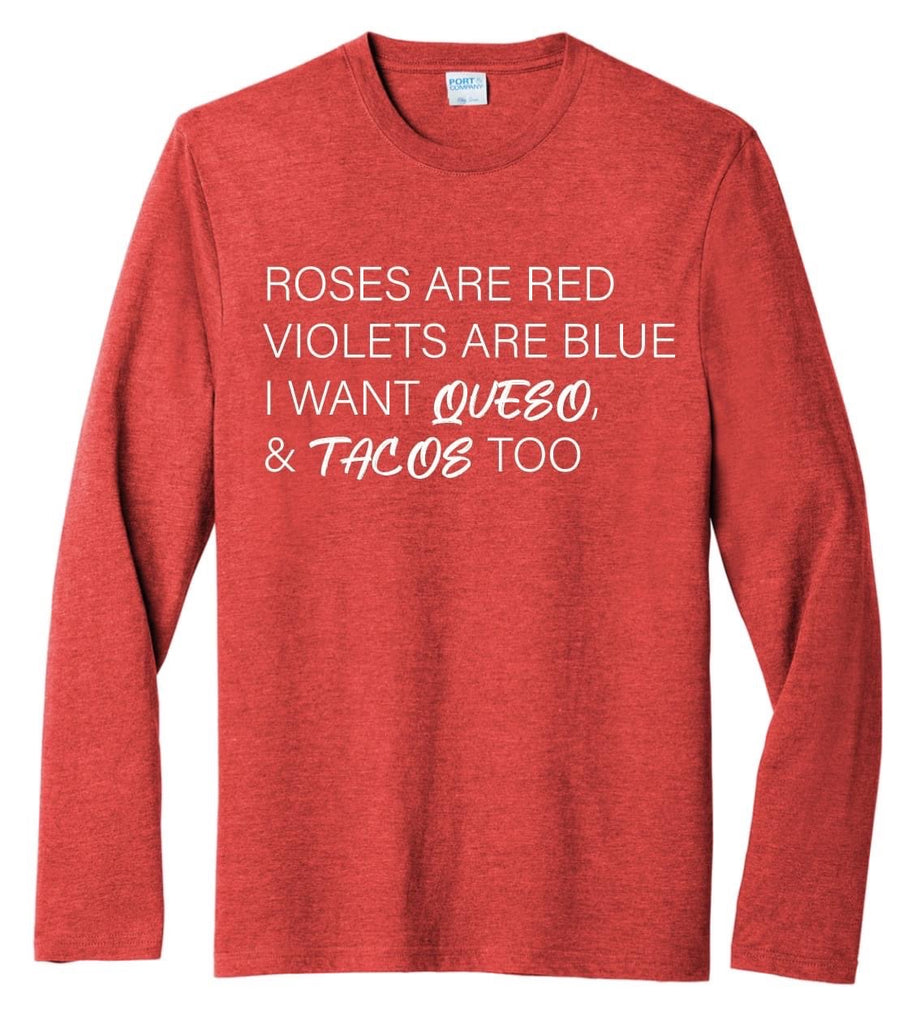 Queso and Tacos Valentine Adult T Shirt