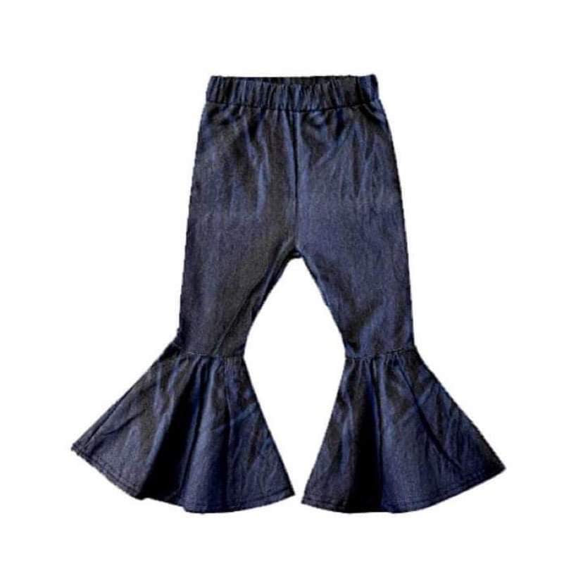 Soft Denim Knit Bell Pants
