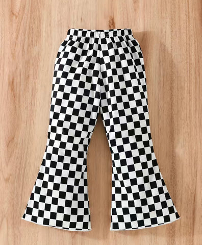 Checkerboard Flare Pants