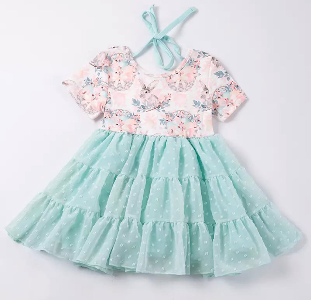 Fia Bunny Mint Tulle Dress