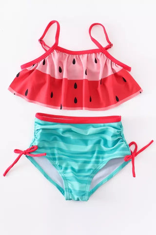 High Waist Watermelon Two Piece Swim Suit