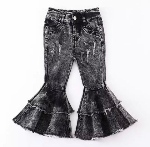 Ollie Black Double Bell Jeans