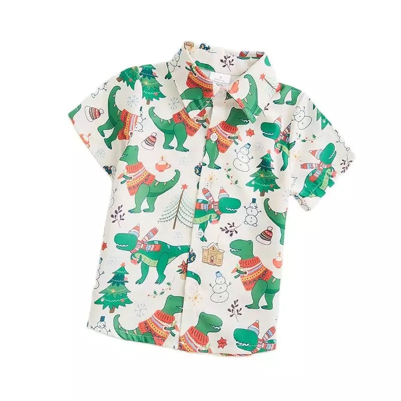 Dino Sweater Button Up